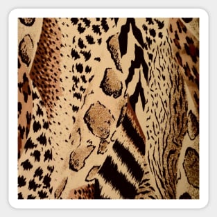 1980s brown black tan cheetah leopard safari animal print Sticker